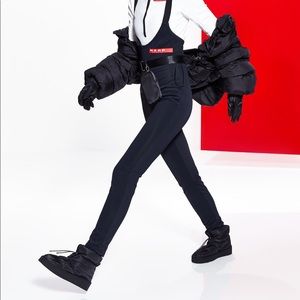 NWT Black MSGD Sports Contrast Ski Salopette